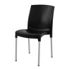 Stackable black bistro chairs - Set of 4 - Bolero