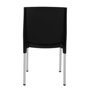 Stackable black bistro chairs - Set of 4 - Bolero