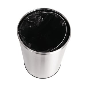 Stainless Steel Open Dome Bin - 40L - Bolero