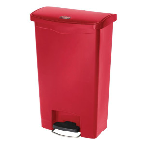 Cubo de basura con pedal frontal Slim Jim rojo - 50L - Rubbermaid