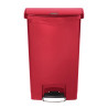 Cubo de basura con pedal frontal Slim Jim rojo - 50L - Rubbermaid