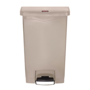 Cubo de basura con pedal frontal Slim Jim beige - 50L - Rubbermaid