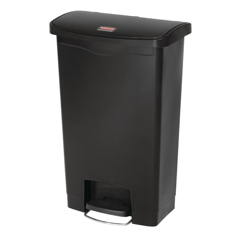 Cubo de basura con pedal frontal Slim Jim negro - 50L - Rubbermaid