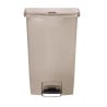 Cubo de basura con pedal frontal Slim Jim beige - 68L - Rubbermaid