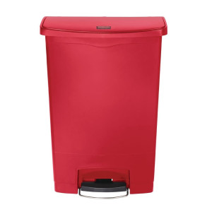 Cubo de basura con pedal frontal Slim Jim rojo - 90L - Rubbermaid