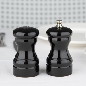 Salt and pepper set in black wood - Olympia - Fourniresto