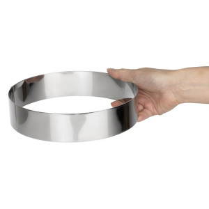 Stainless steel mousse ring 200 x 45mm - De Buyer - Fourniresto