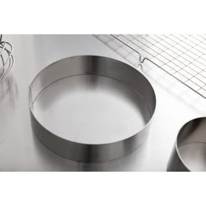 Círculo de acero inoxidable para mousse 200 x 45mm - De Buyer - Fourniresto