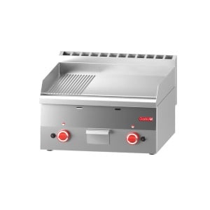 Plancha Gas Placa Media Lisa Media Ranurada- L 600 x P 600mm - Gastro M