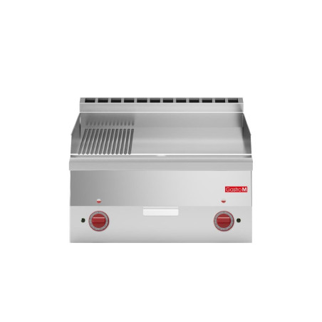 Electric griddle Half Smooth Half Grooved Plate - W 600 x D 600mm - Gastro M