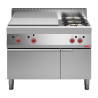 Plaque Coup De Feu Gas 650 y 2 Fuegos Vivos Sobre Horno A Gas y Armario Cerrado 650 - Gastro M