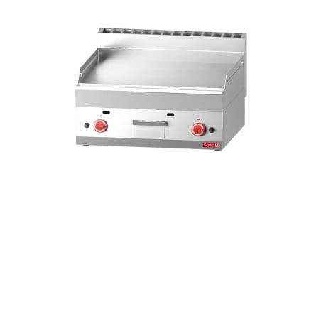 Plancha de gas 650 con placa lisa cromada - Gastro M - Fourniresto