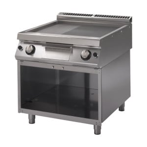 Plancha de gas 700 con placa mitad lisa mitad ranurada - Gastro M - Fourniresto