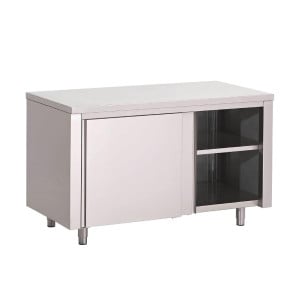 Meuble en Inox Avec Portes Coulissantes- L 1000 x P 700mm - Gastro M