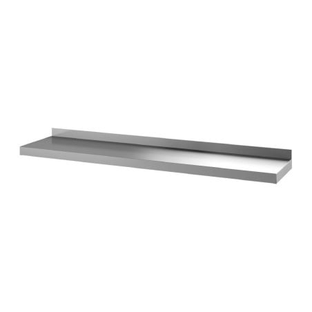 Estantería de pared de acero inoxidable sin soportes - L 1400 x P 400mm - Gastro M