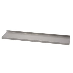 Estantería de pared de acero inoxidable sin soportes - L 1600 x P 400mm - Gastro M