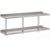 Stainless Steel Wall Shelf Without Brackets - W 1600 x D 400mm - Gastro M