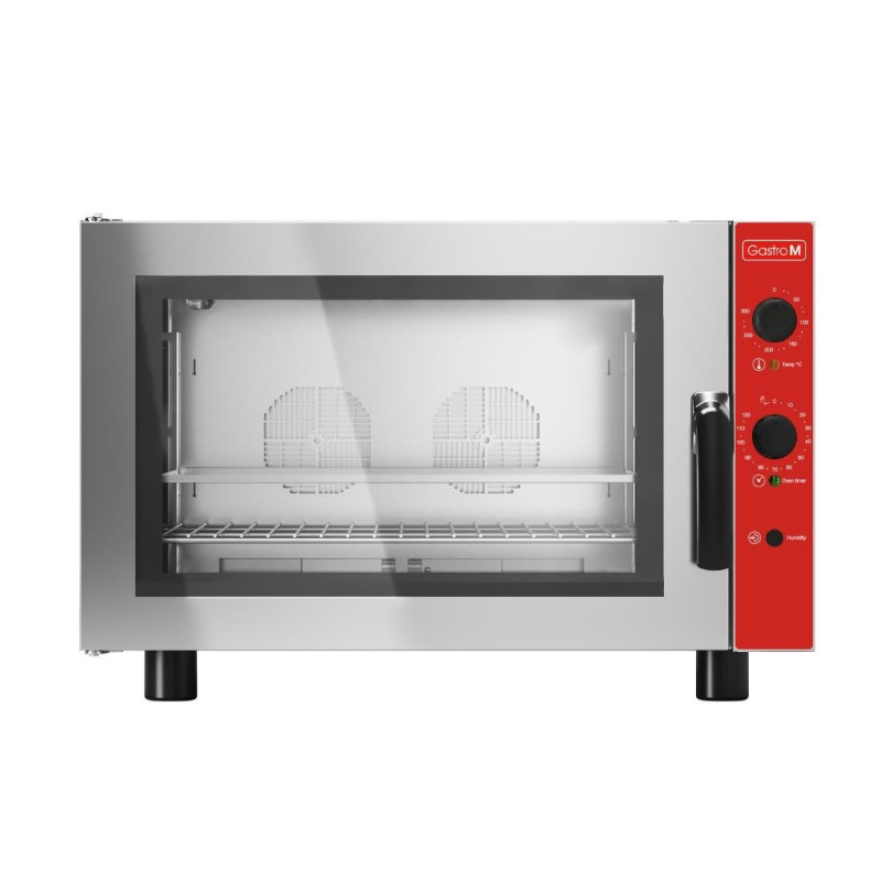 Horno eléctrico de convección de cuatro niveles con humidificador y puerta lateral - 400V - Gastro M