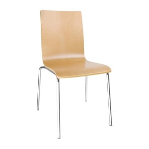 Silla respaldo cuadrado color natural - Juego de 4 - Bolero - Fourniresto