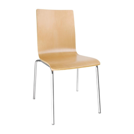 Silla respaldo cuadrado color natural - Juego de 4 - Bolero - Fourniresto