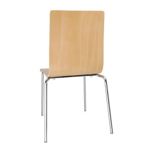 Silla respaldo cuadrado color natural - Juego de 4 - Bolero - Fourniresto