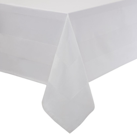 Nappe blanche bande de satin 1600 x 1600mm - Mitre Luxury - Fourniresto