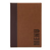 Contemporary A4 Light Brown Menu Cover - Securit - Fourniresto