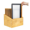 Protective Menu Holder Wood Frame A4 Black - Securit - Fourniresto