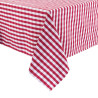 Mantel cuadrado a cuadros rojos en poliéster 1780 x 1780mm - Mitre Essentials - Fourniresto