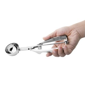 Stainless Steel 33ml Ice Cream Scoop - Vogue - Fourniresto