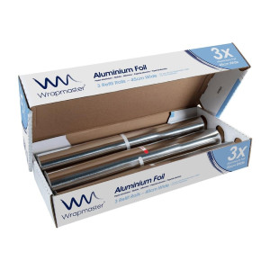 Papel de aluminio - L 90m x A 450mm - Lote de 3 - Wrapmaster