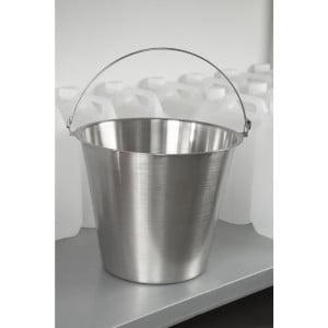 Cubo de acero inoxidable 12L - Jantex - Fourniresto