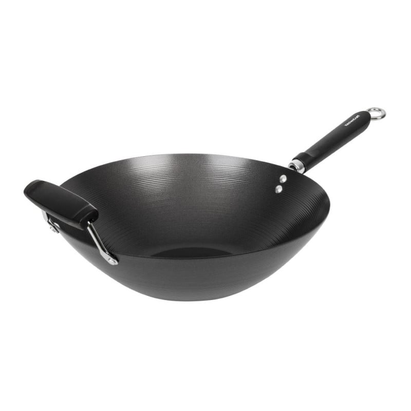 Wok Antiadherente Fondo Plano - 35 cm - Kitchen Craft - Fourniresto