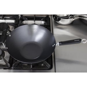 Wok Antiadherente Fondo Plano - 35 cm - Kitchen Craft - Fourniresto