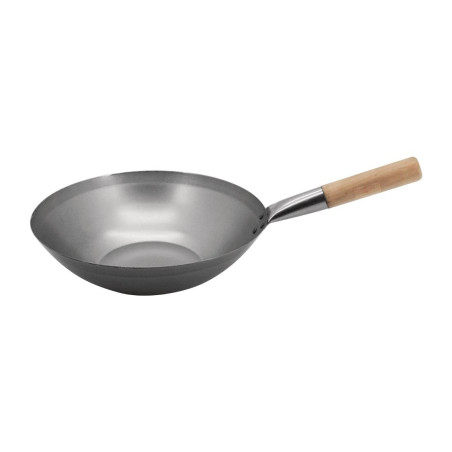 Wok de acero al carbono - 33 cm - Vogue - Fourniresto