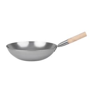 Wok de acero al carbono - 35,6 cm - Vogue - Fourniresto