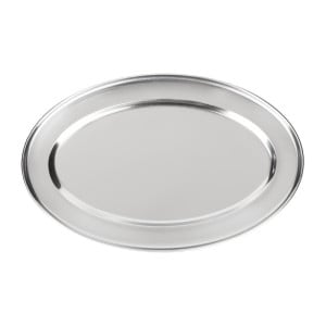 Plat de service ovale inox - 500mm - Olympia - Fourniresto