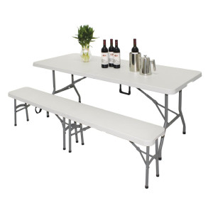 Mesa Plegable en el Centro Blanca 1,8 m - Bolero