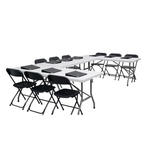 Mesa Plegable en el Centro Blanca 1,8 m - Bolero