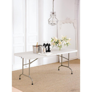 Mesa plegable central blanca 1829mm - Bolero - Fourniresto