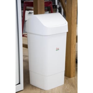 Cubo de basura con tapa abatible - 50 L - Scot Young