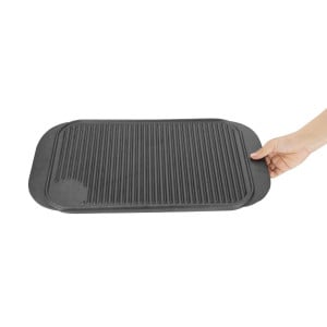 Plancha de Hierro Fundido Reversible - 482 X 260 mm - Vogue - Fourniresto