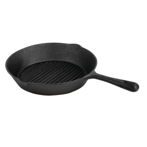 Poêle Grill Rainurée Ronde - Ø 267mm - Vogue