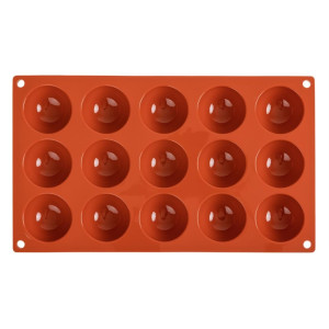 Molde 15 Medias Esferas en Silicona Formaflex - Pavoni