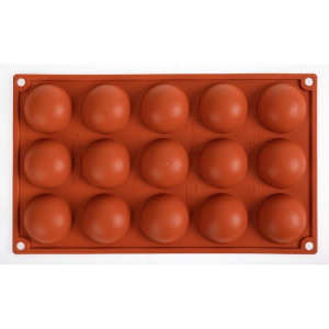 Molde 15 Medias Esferas en Silicona Formaflex - Pavoni