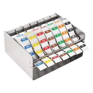 Weekday Labels with Dispenser - 7 Rolls of 1000 - Vogue