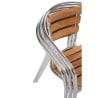 Wood and Aluminum Chairs - Set of 4 - Bolero - Fourniresto