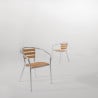 Wood and Aluminum Chairs - Set of 4 - Bolero - Fourniresto