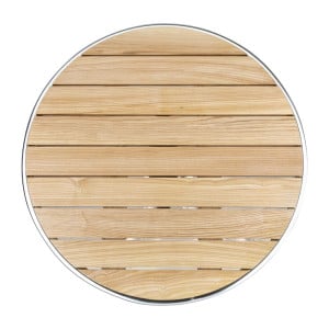 Mesa redonda plegable de madera Ø 60 cm - Bolero - Fourniresto