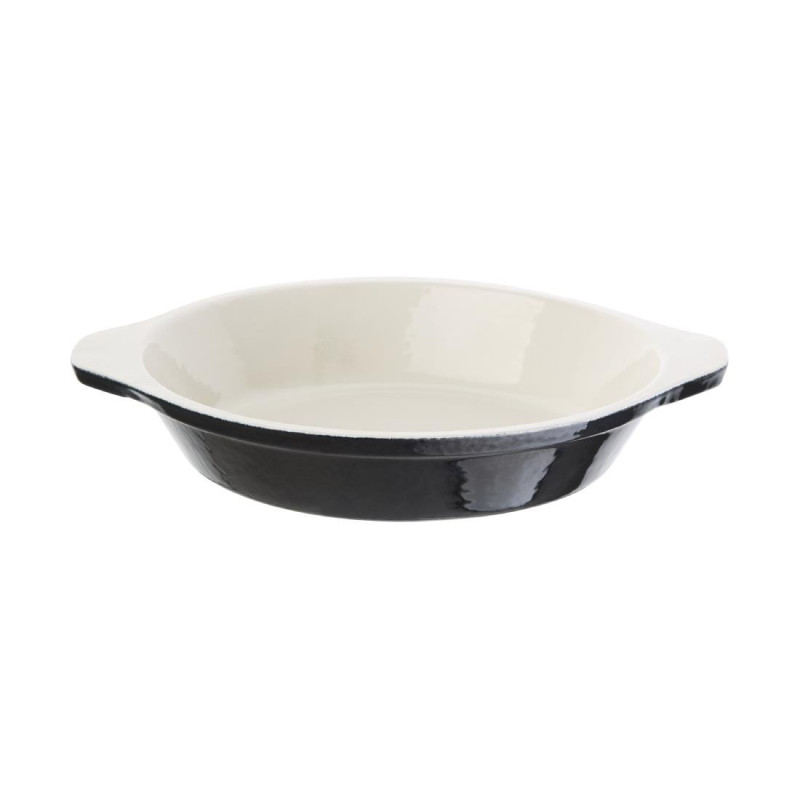 Plato de gratin redondo negro 750ml - Vogue - Fourniresto